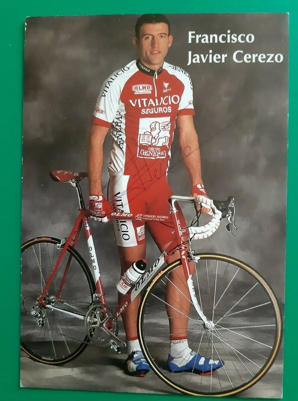 Cyclisme Carte Cycliste Francisco Javier Cerezo Ã©Quipe Vitalicio 1999 SignÃ©E 