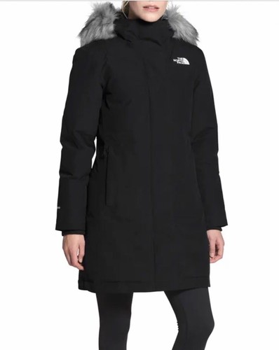 Pre-owned The North Face Artic Waterproof 550 Fill Down Parka Coat Faux Fur Black Size L