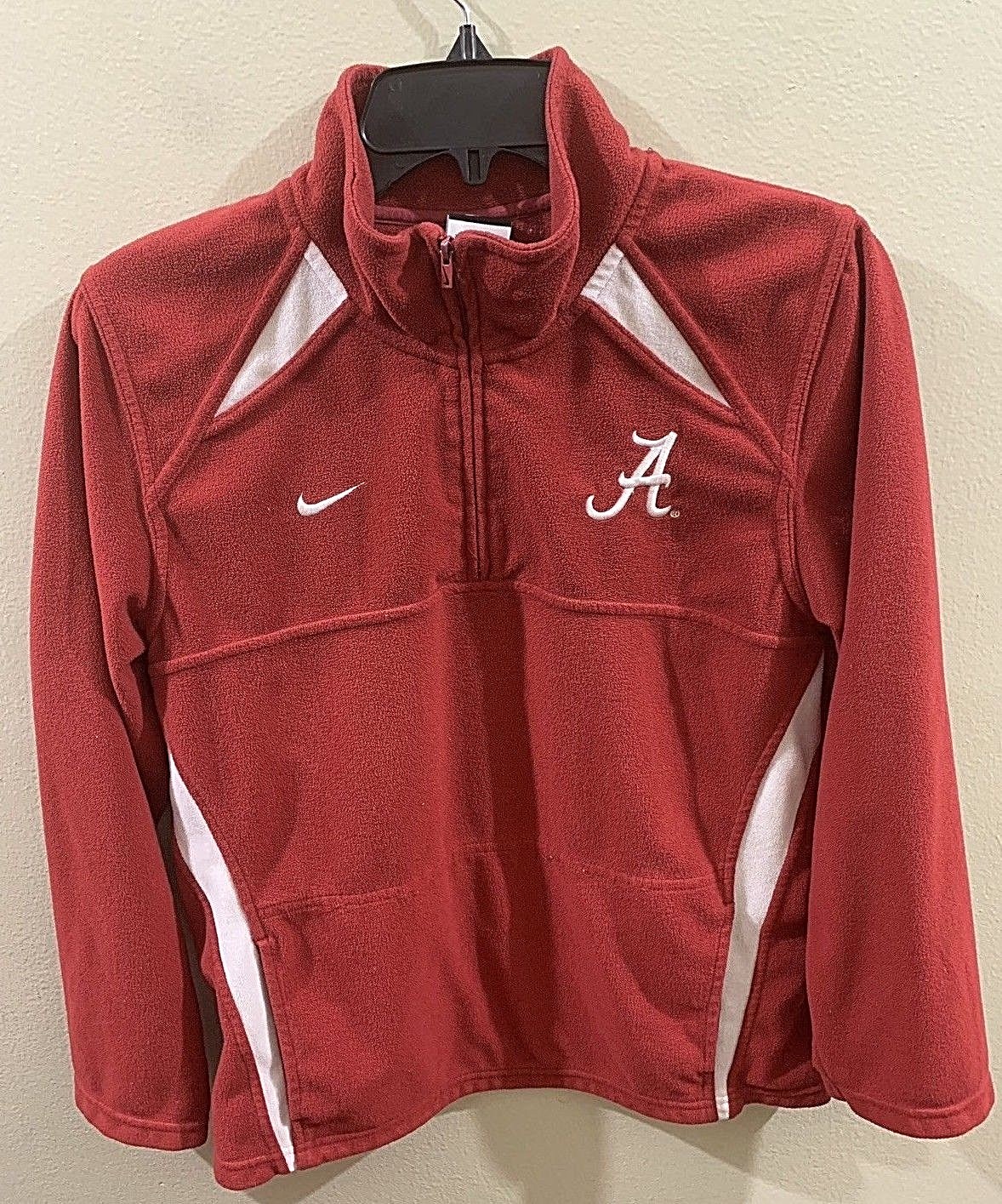 Nike University of Alabama Spell Out 1/4 Zip Fleece Pullover Youth M (12/14)