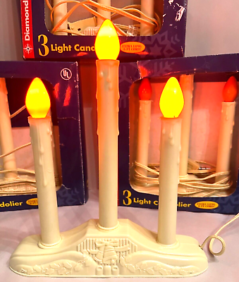 3 light electric on sale candelabra window candle