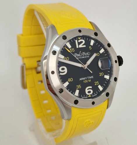 Pre-owned Paul Picot Army Time Flyingstar P9153.sg.3022.3601