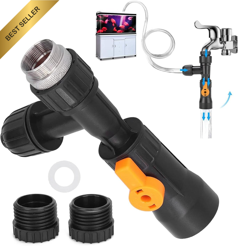 Aquarium Water Changer, Aquarium Water Change Kit with 2 Faucet Nozzles Connecto