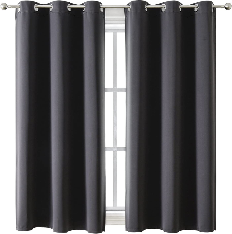 Grommet Blackout Curtains for Bedroom and Living Room - 2 Pane...