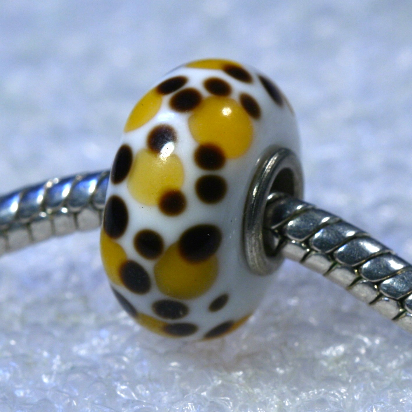 Single Core European Murano Lampwork Style Glass Bead-