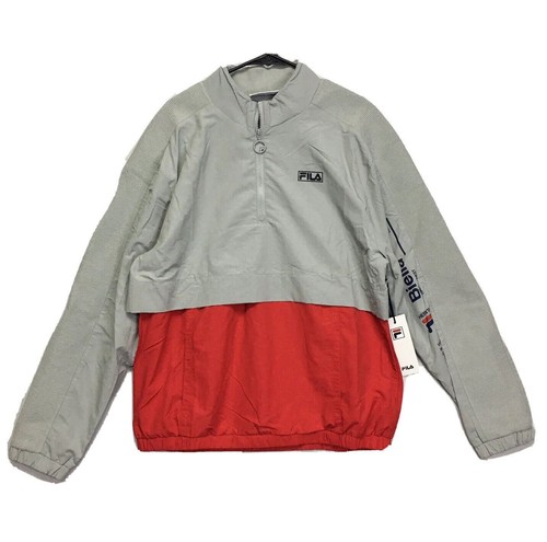 

Спортивная куртка с карманом на молнии Fila Gus (мужской размер ) Ветровка Серый Красный, Fila Gus Half-Zip