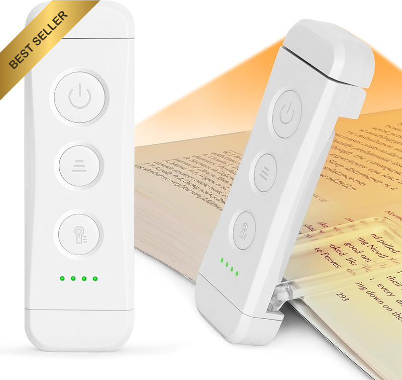 USB Rechargeable Book Light for Reading in Bed, Portable Clip-On LED Reading Lig
