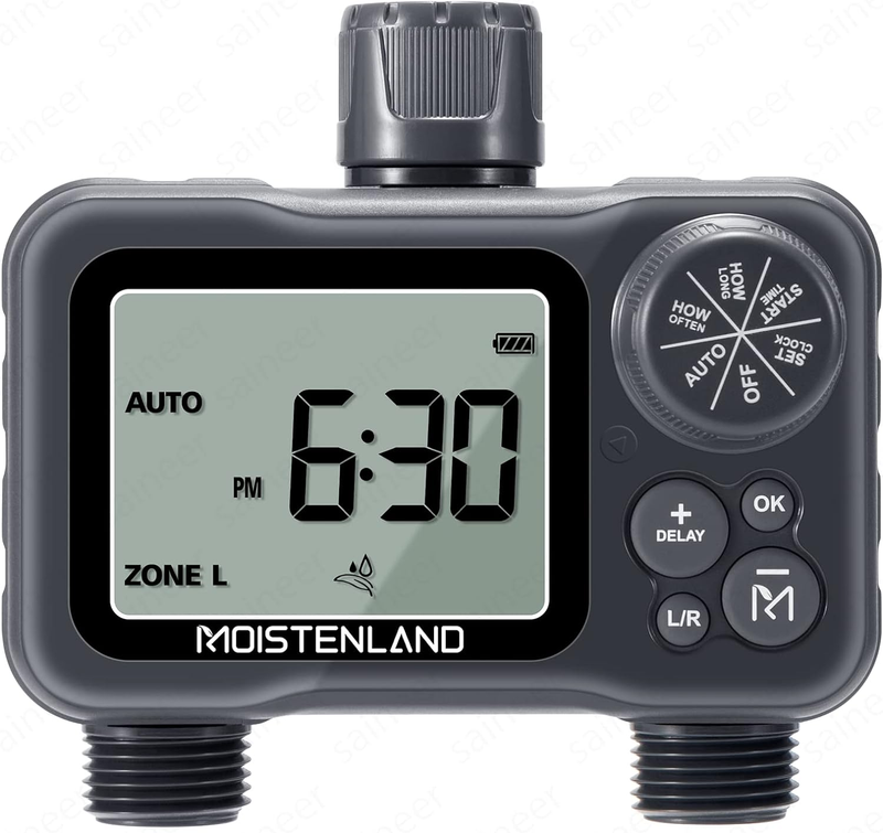 Timer, Irrigation Timer, Lawn & Garden Watering Equipment, With Rain Delay/