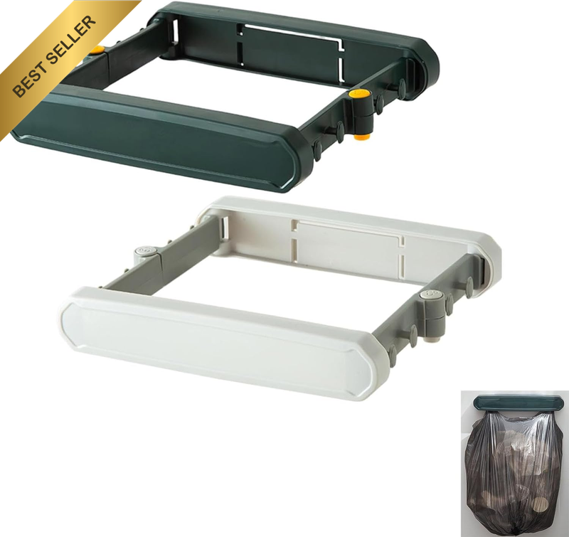 Kitchen Trash Bag Holder, 2 PCS Collapsible Trash Bag Holder, 25 * 22CM Hanging