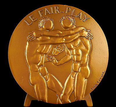 Médaille le Fair-play mieux qu'une victoire sc Louis Leygue 81 mm sport medal