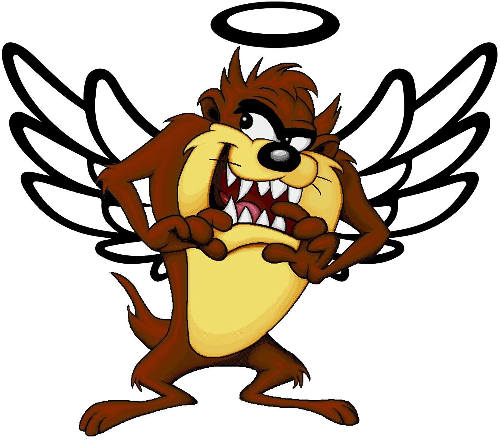 Tasmanian Devil Angel Wings Iron On Transfer - T-Shirt + Tasmanian Devil Angel Wings Iron On Transfer - T-Shirt +