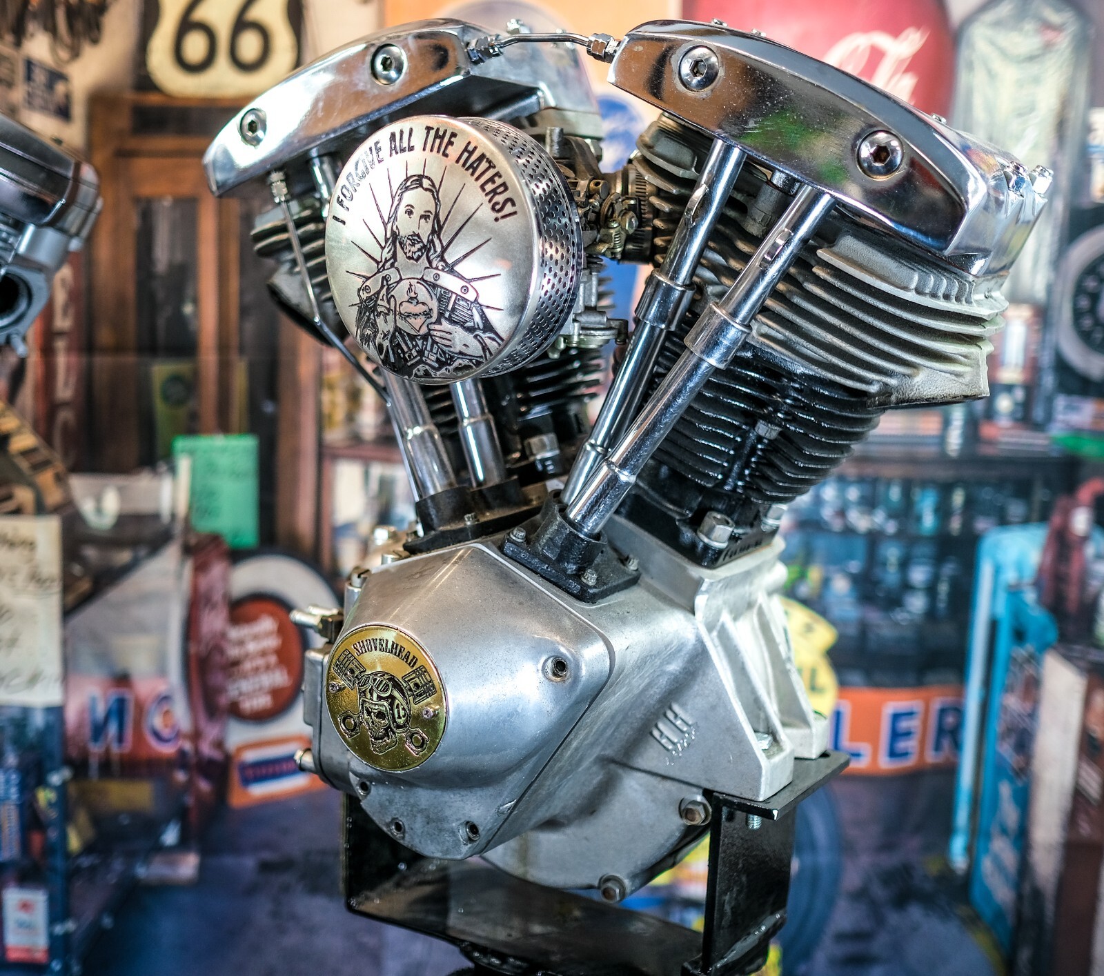 ショベルヘッド シルバー リング shovelhead ring chichis ShovelHead Engine Sterling Silver Ring | Freedom Jewelry USA