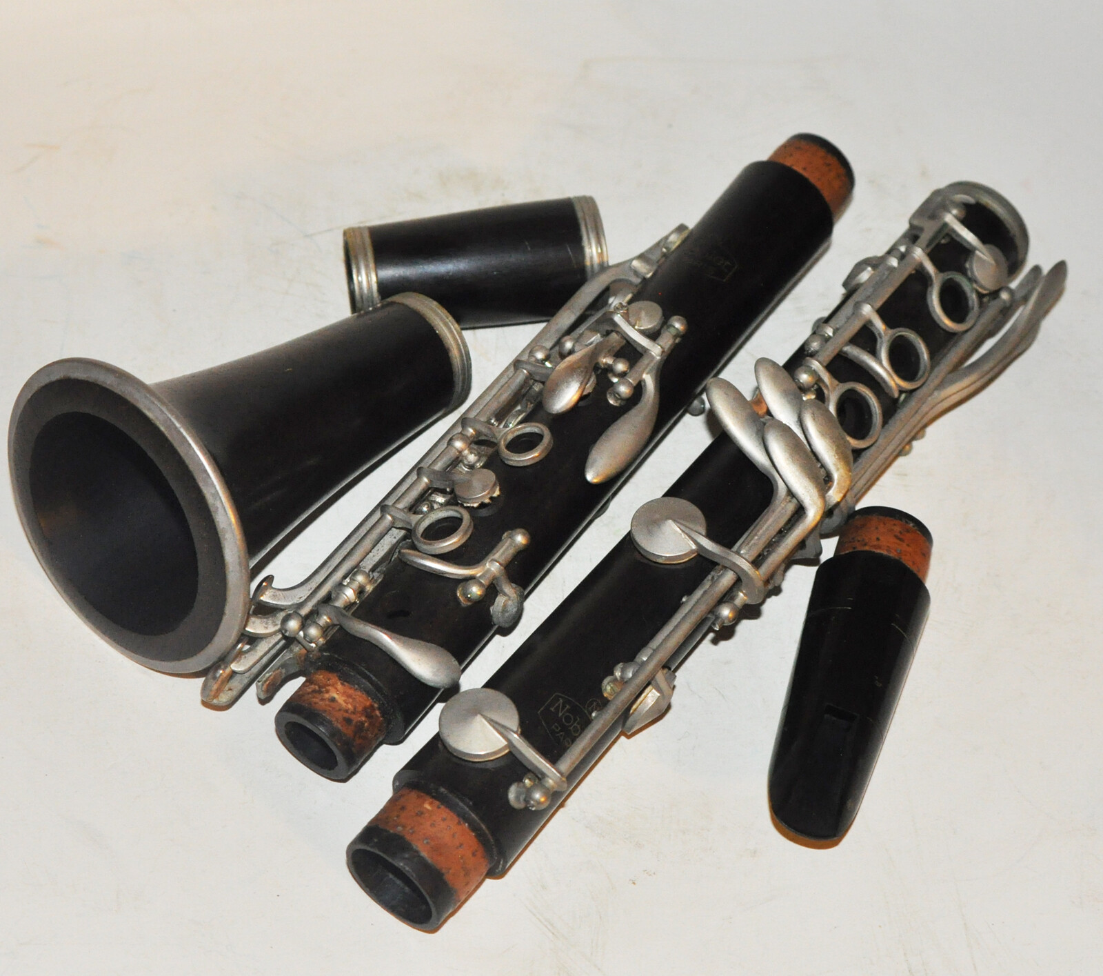 Noblet Paris Wood Vintage Black Clarinet With Green Hard Case France Instrument