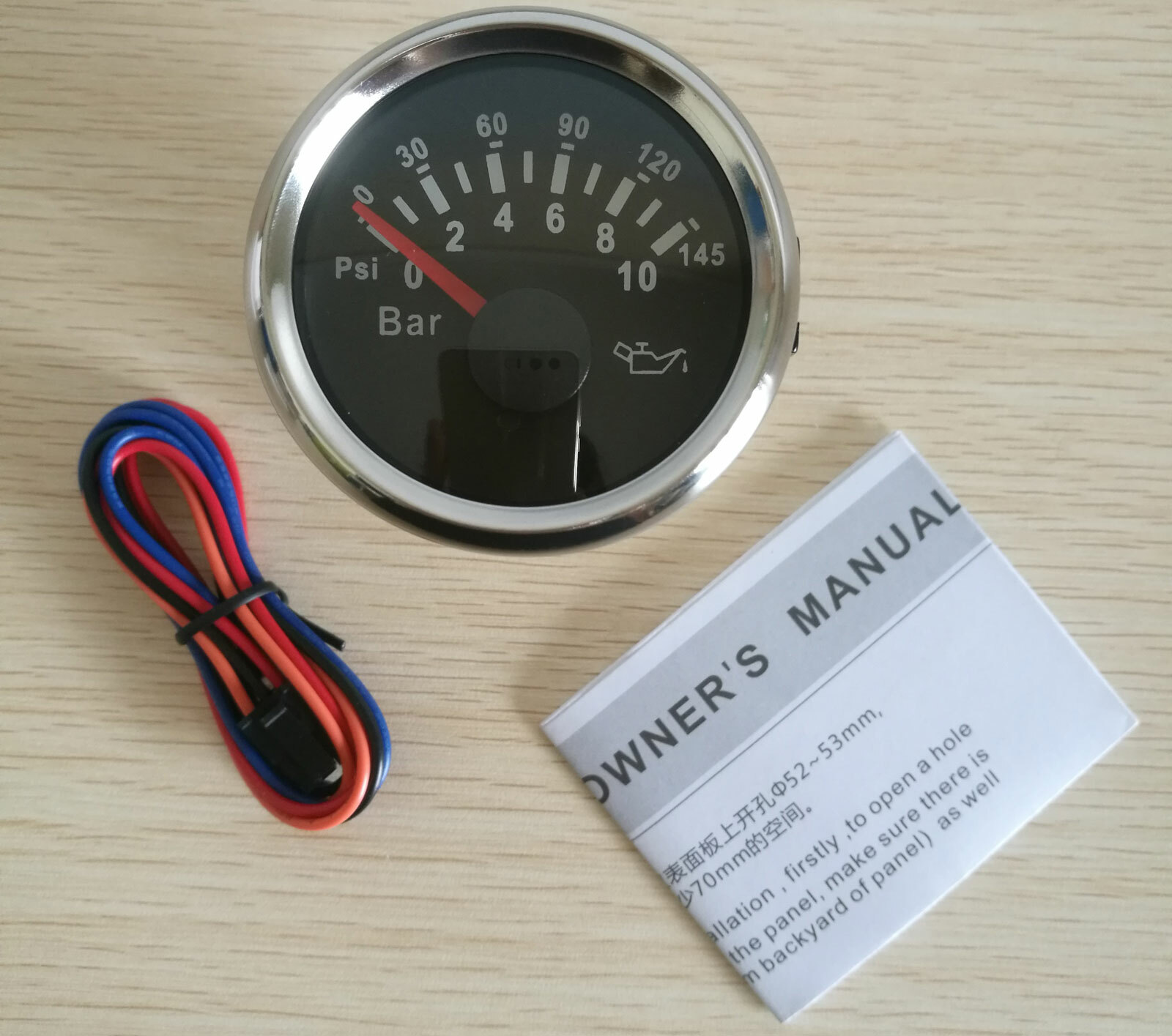 6 Gauge sets, 200MPH/300KPH Speedometer Tacho Fuel Volts Oil Pressure