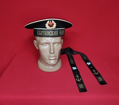 Russian Soviet Baltic Sea Fleet Sailor Uniform Cap Hat from Destroyer Noble USSR
