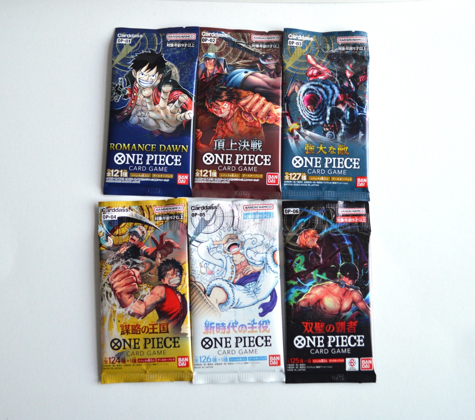 ONE PIECE カードゲーム 6BOXセット BANDAI One Piece Card Game TCG 6 pack set OP-1～OP-6