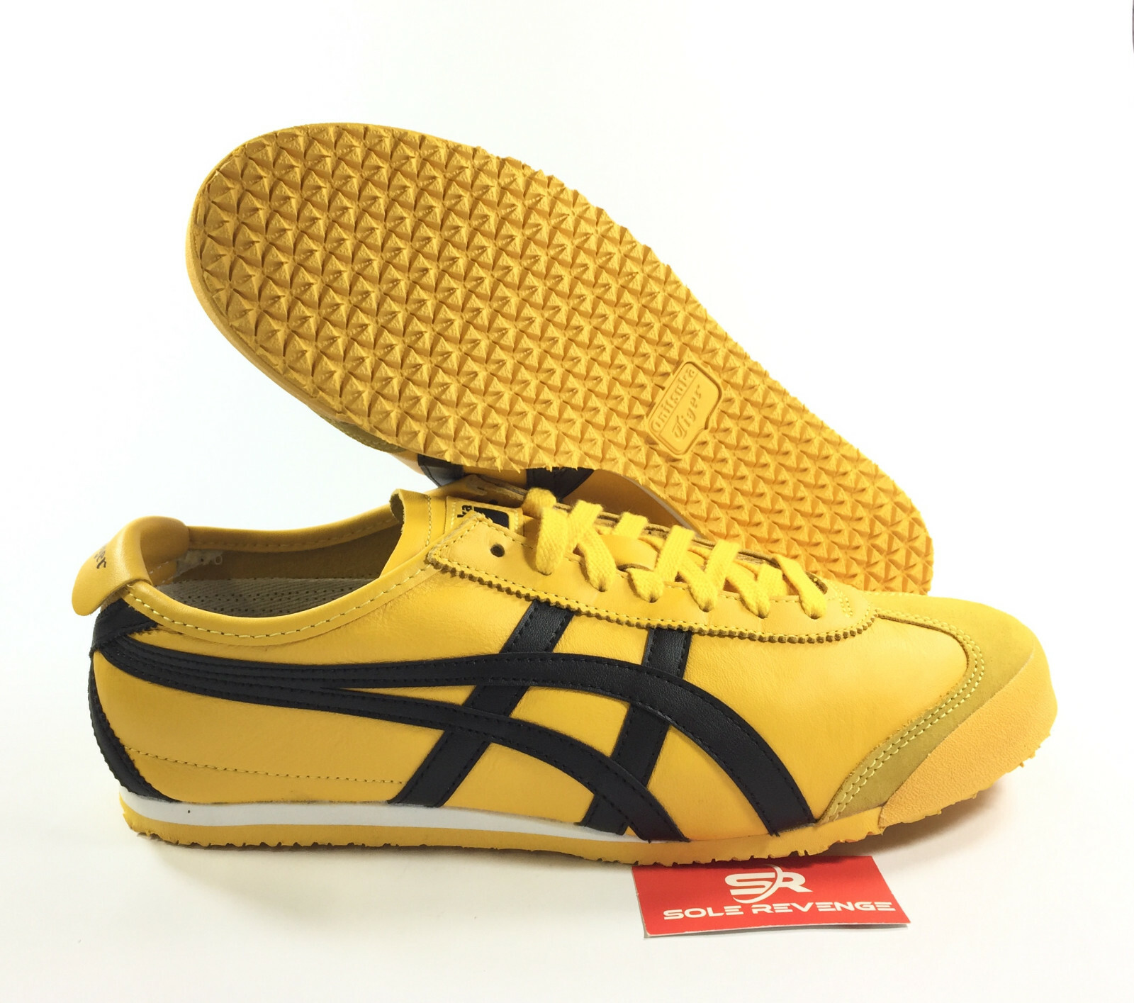 Pre-owned Onitsuka Tiger Asics  Mexico 66 Yellow Black Dl408 0490 Shoes Sneakers