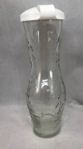 Vintage Good Seasons Salad Dressing Cruet Shaker Bottle Glass Lid Vine Embossed