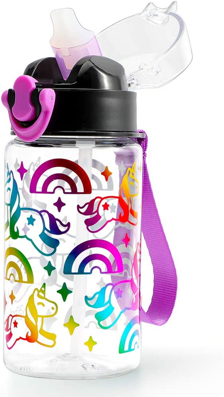 With Straw For Kids Girls, Bpa Free Tritan & Pretty Design &