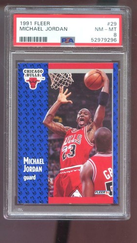 ＠NBA シカゴブルズ スケジュールカード (87/88) 1995-96 Fleer Ultra #25 Michael Jordan PSA 8 Graded