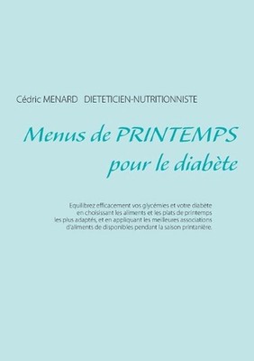 Menus de printemps pour le diabte by C?dric M?nard (French) Paperback Book