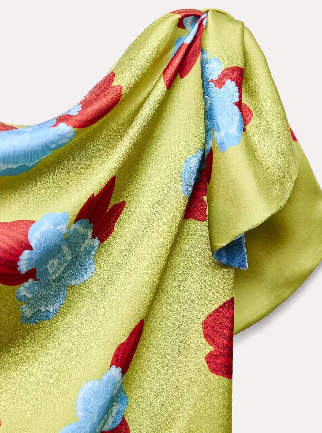 Pre-owned Zara Woman Midi Printed 100% Printed Silk Dress Limited Edition 8731/727