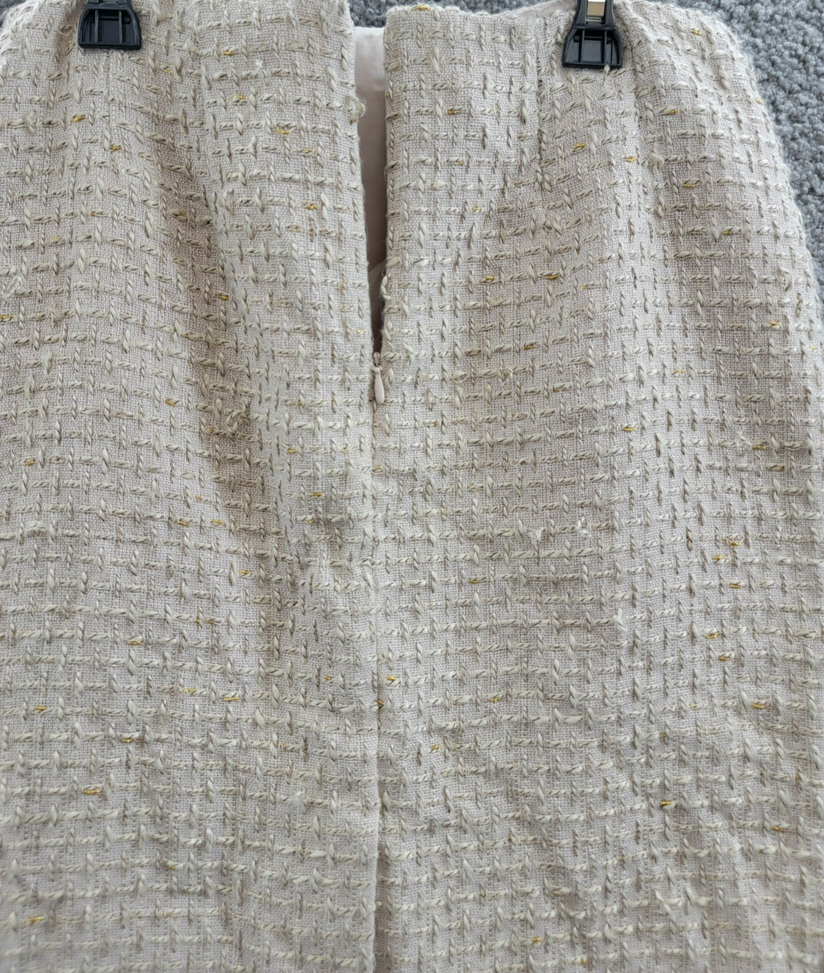 Calvin Klein Petite Tonal Tweed Pencil Skirt Women's 4P Nomad Multi Back Zip - Picture 11 of 16