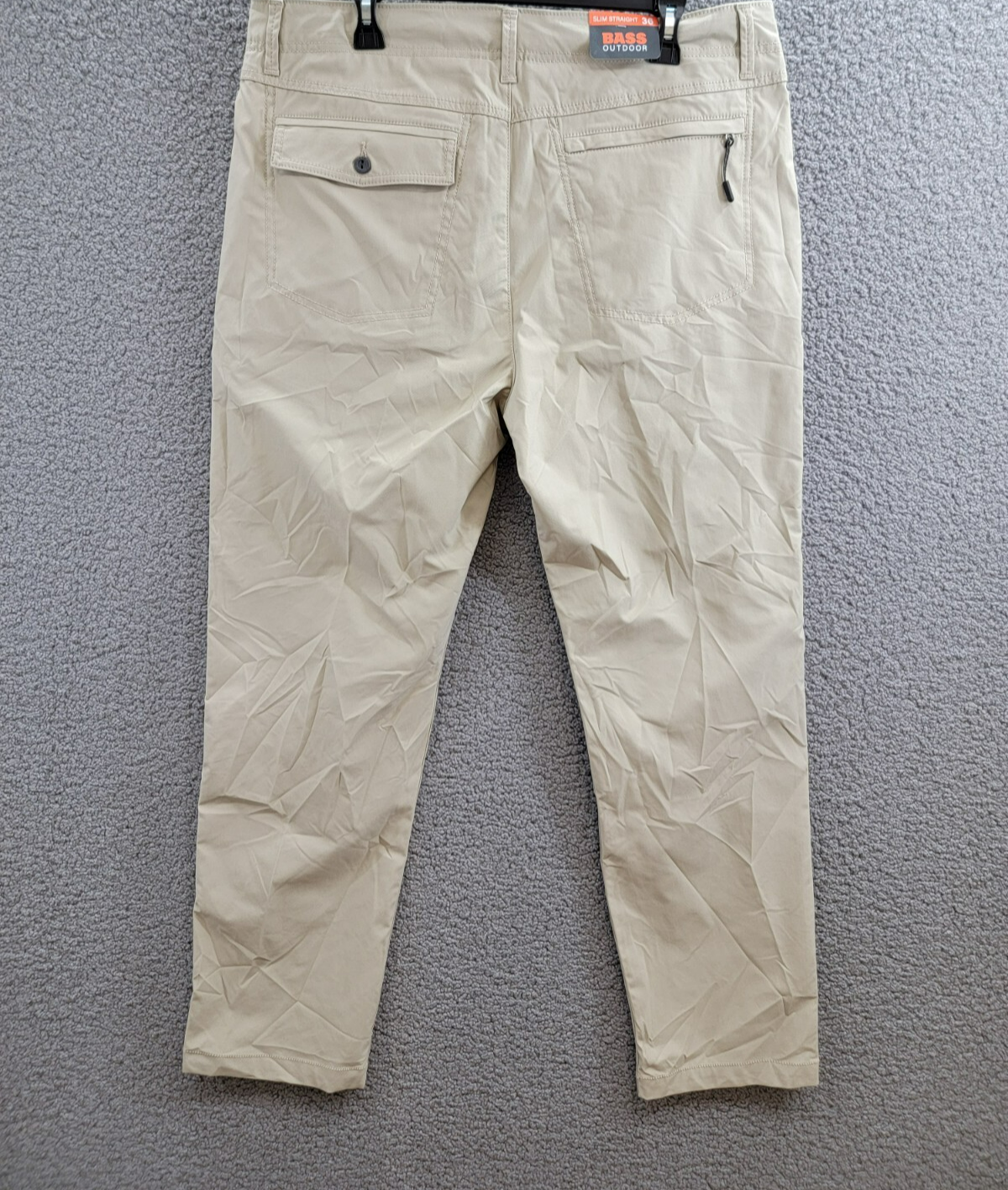 Bass Outdoor Straight-Fit Traveler Pants Men's 36 Trench Coat Button Zip Closure - Picture 11 of 18