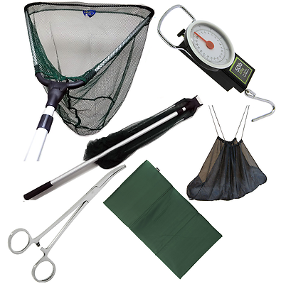 trout landing net with scales