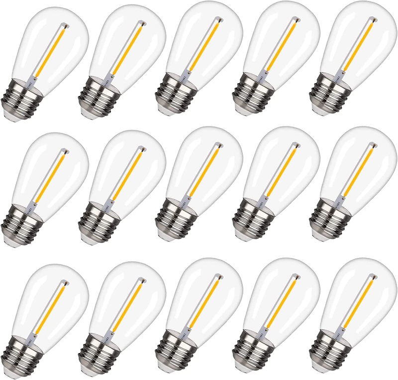 BORT S14 LED Replacement Light Bulb, Shatterproof Outdoor String Light Bulbs, 1