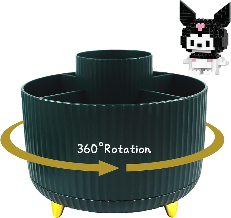Desk Pencil Holder - 360 Degree Rotating Pencil Holder for Desk Organizer - Penc
