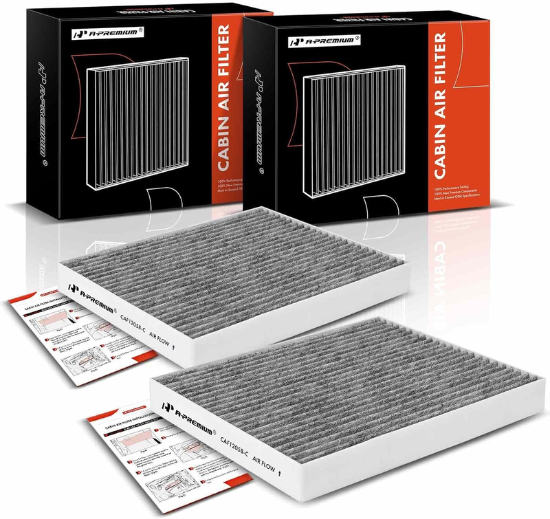 2-PC Cabin Air Filter with Activated Carbon Compatible with Hyundai Accent 2018-
