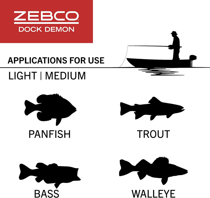 Dock Demon Spinning Reel or Spincast Reel and Fishing Rod Combo, 30-Inch Durable