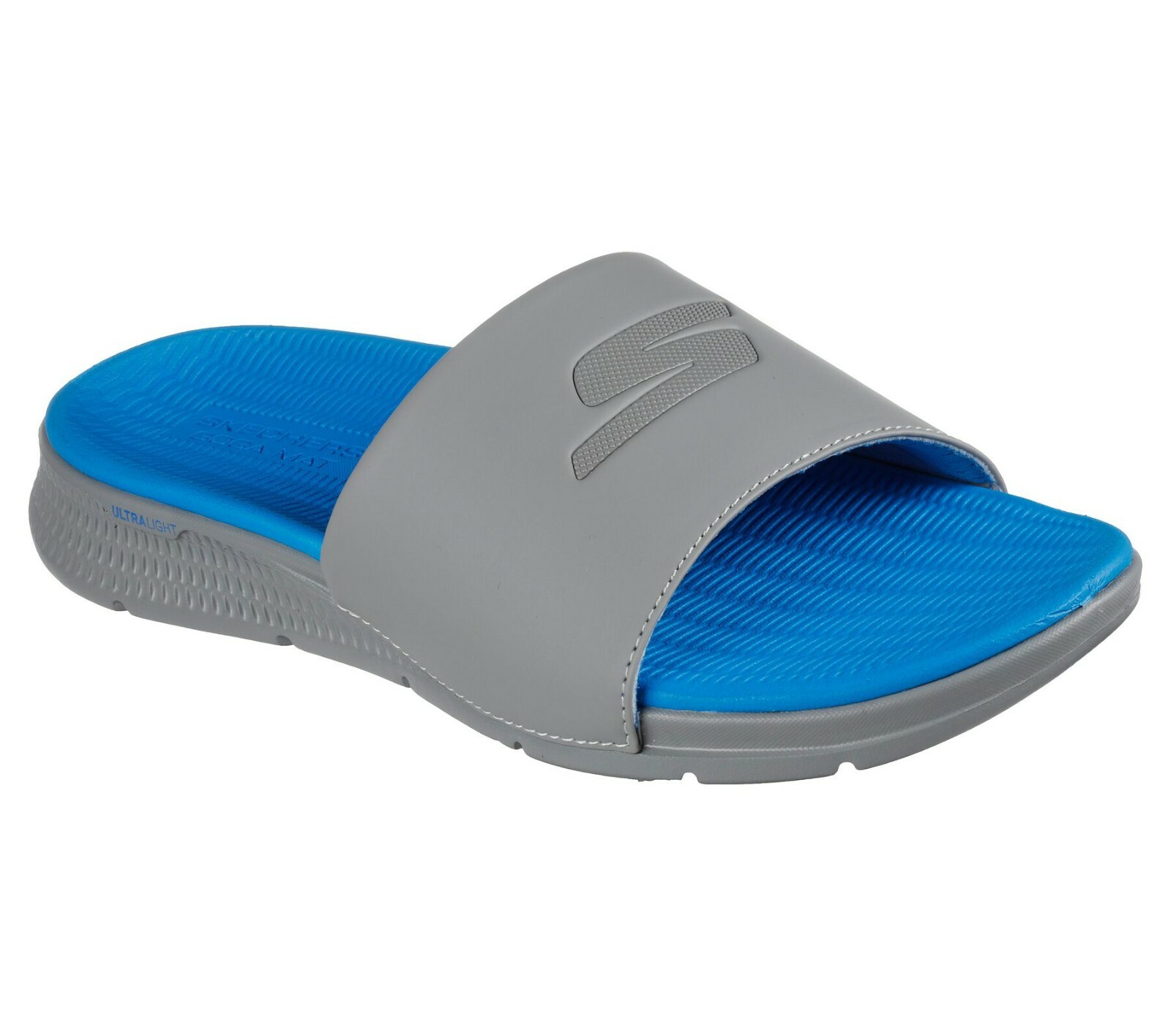 

Мужские сандалии Skechers GO CONSISTENT Charcoal/Blue 229030/CCBL Slide, Black/white