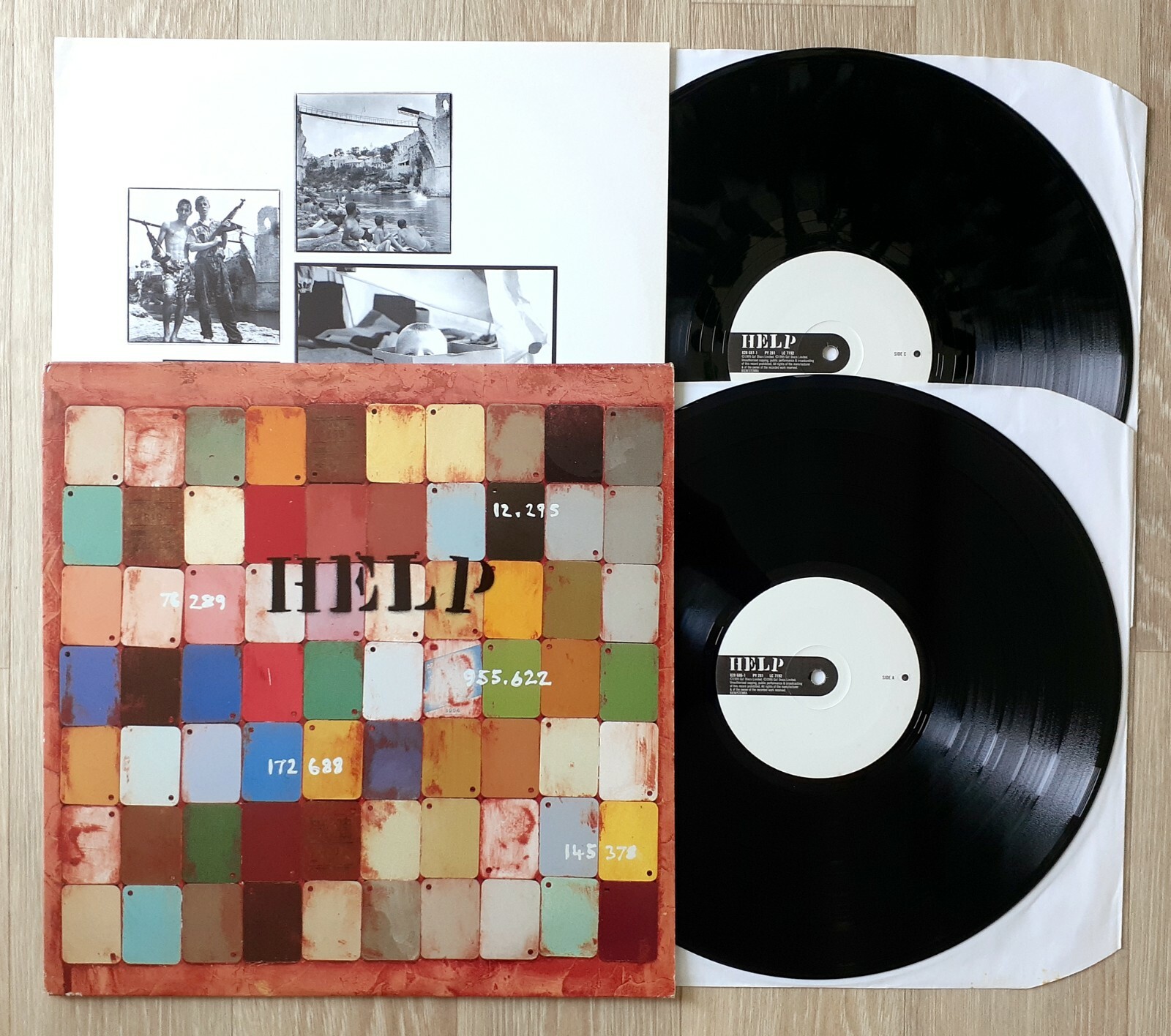 LP◎VA / Help【Oasis Stone Roses Radiohead HELP - Warchild Various 2LP ORIG 1st Press UK 1995 Oasis
