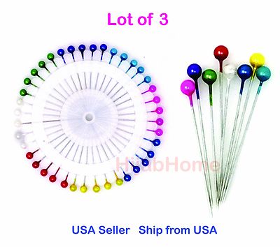 Lot of 4 Islamic Straight Hijab Pins Head Scarf Pin 8 Colors...