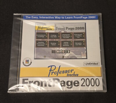 New SEALED Professor Teaches FrontPage 2000 Windows CD-ROM Microsoft Office