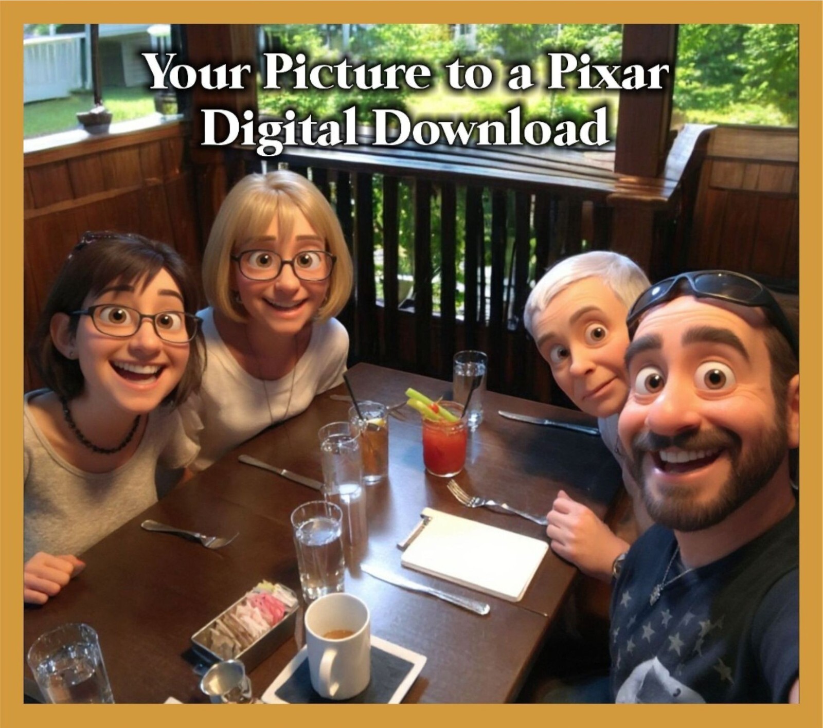 Pixar Style Portrait from Photo, Couple Cartoon Drawing, Pixar Art Style Picutre