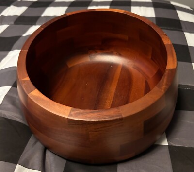 Michael Graves Design American huge wooden bowl 12'' x 6'' Asymmetrical Amzaing