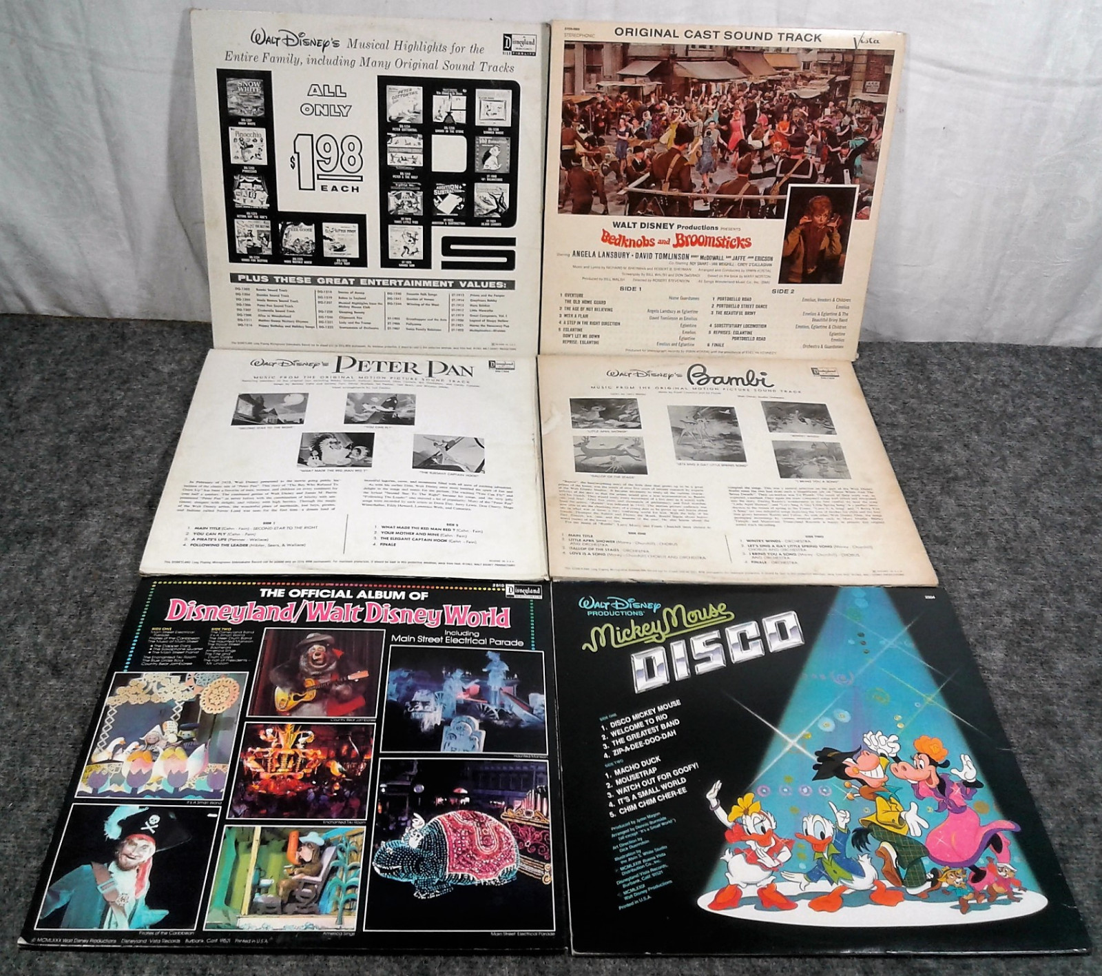 Huge LP Lot/24 Disneyland Records Soundtrack Educational Storybook Classics More