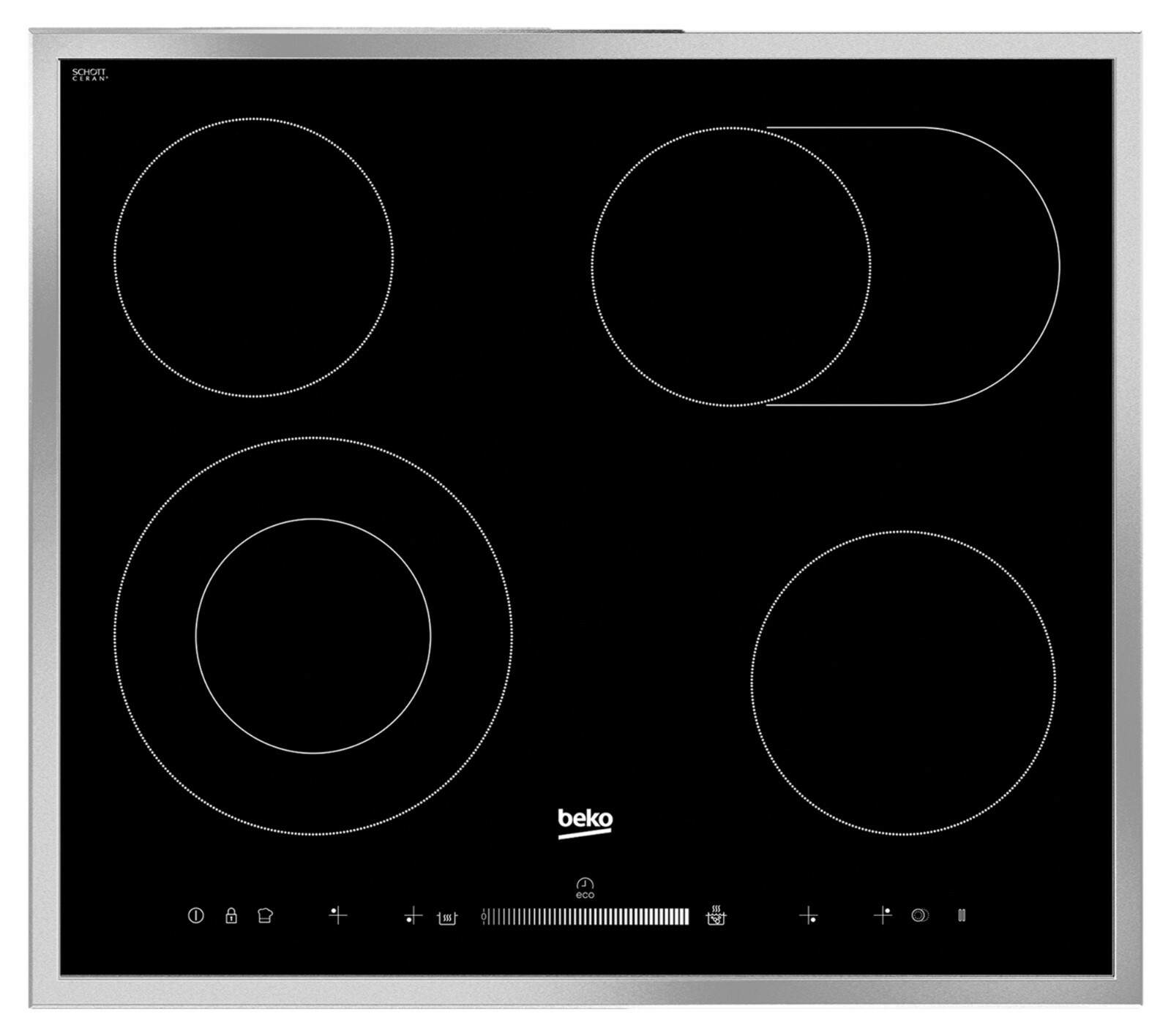 Beko HIC 64503 TX Elektro Ceran Kochfeld autark Kochplatte Eingebaut Herd einbau
