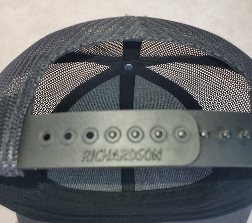 WAYLON JENNINGS Patch on Richardson 112 Trucker Hat Snapback Charcoal/Black 