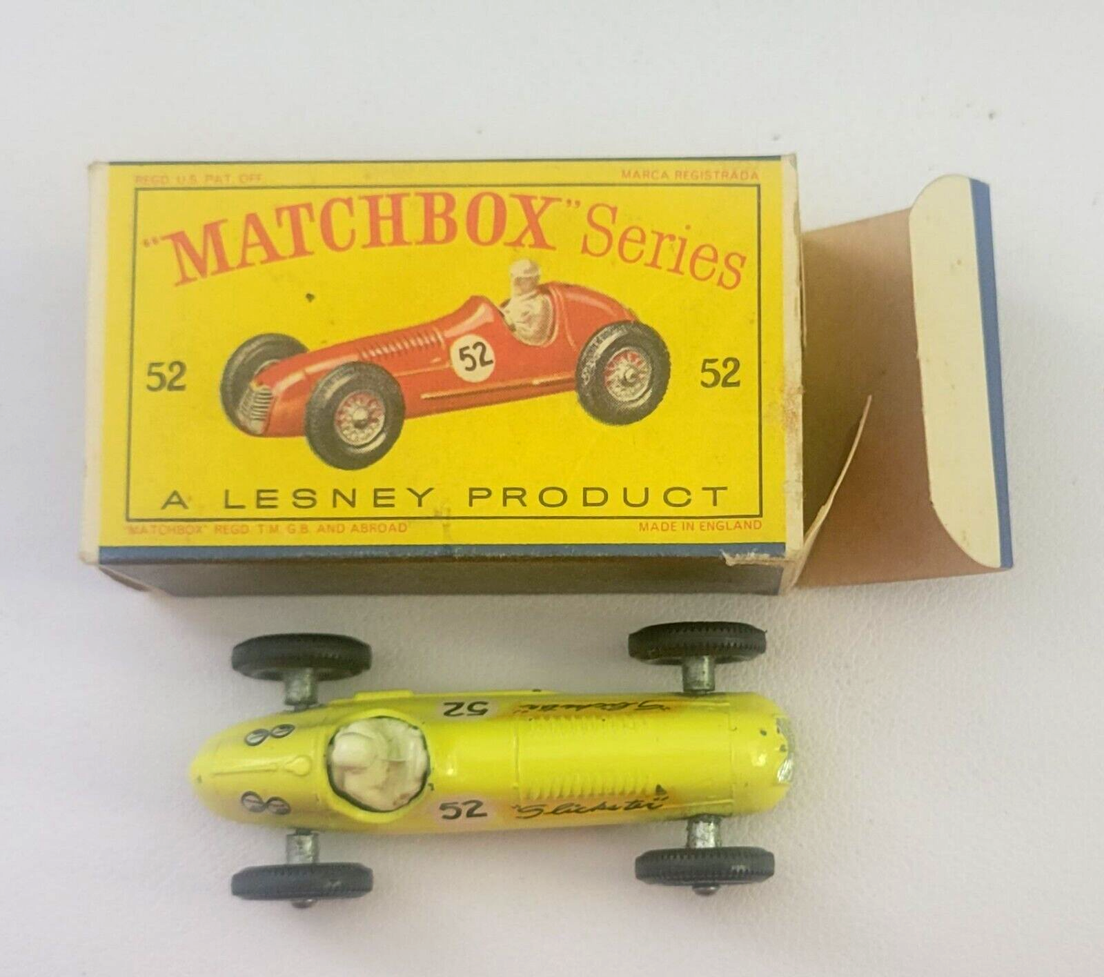 Matchbox Lesney #52 Yellow Maserati in Original D2 Box