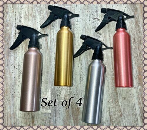 Spray Bottles~Set-4 Metallic Colors~Waterer/Essential oil/Cleaner~Metal