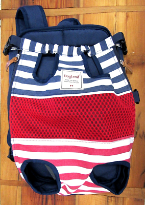 Doglemi Backpack Carrier RED WHITE BLUE GREAT FOR HIKING NWOT | eBay