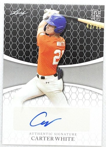 2022 Leaf Perfect Game National Showcase - Carter White #BA-CW1