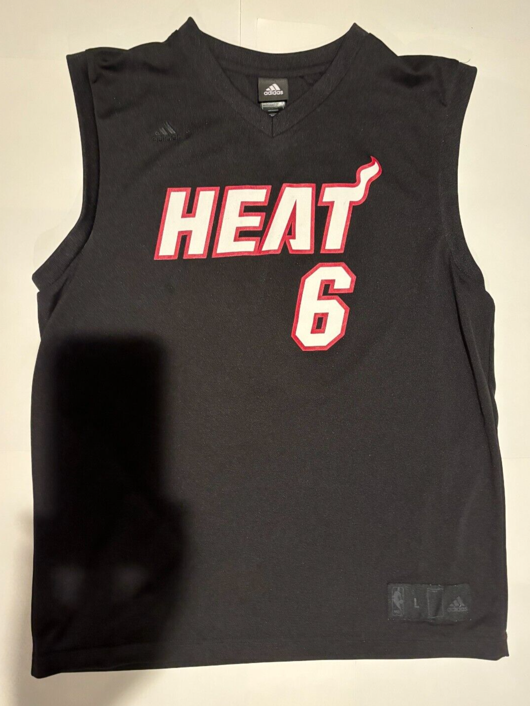 希少！NBA アディダス レブロンジェームズ　Miami Heat 6 Youth Large- Lebron James Miami Heat Jersey #6 Sleeveless