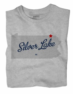 Silver Lake Pennsylvania PA T-Shirt MAP