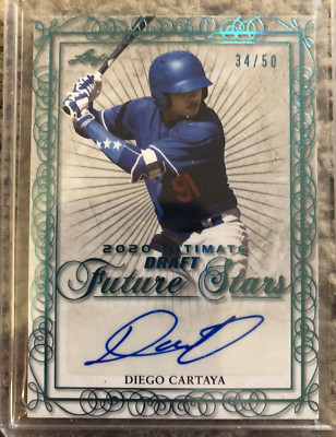 2020 Leaf Ultimate Draft - Future Stars Autographs #FS-DC2 Diego Cartaya 34/50