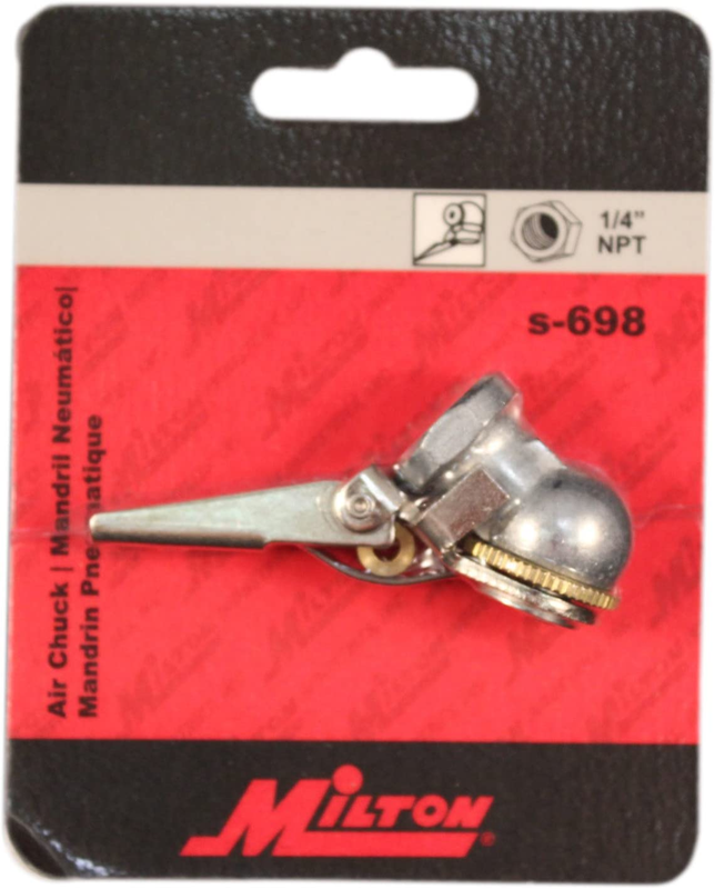 Original Service Station Tire Inflator and Air Pressure Gauge, Dual Head Chuck,