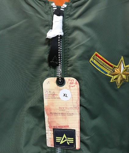 CAPTAIN MARVEL - CREW JACKET - XL - FLIGHT JACKET - NEW